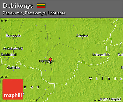 Physical Map of Debikonys