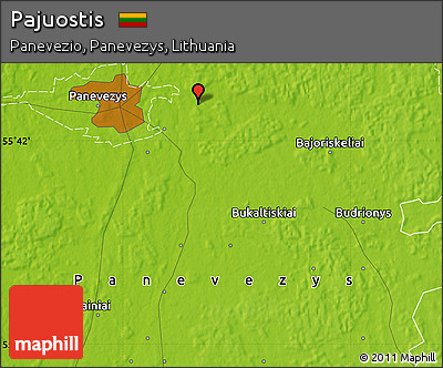 Physical Map of Pajuostis