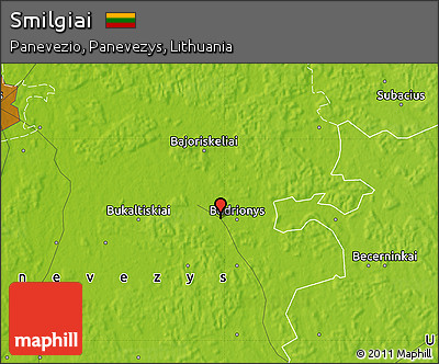 Physical Map of Smilgiai