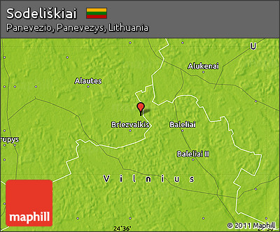 Physical Map of Sodeliškiai