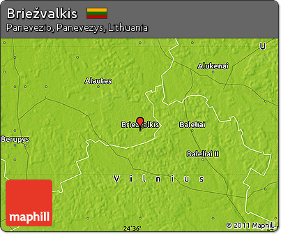 Physical Map of Briežvalkis