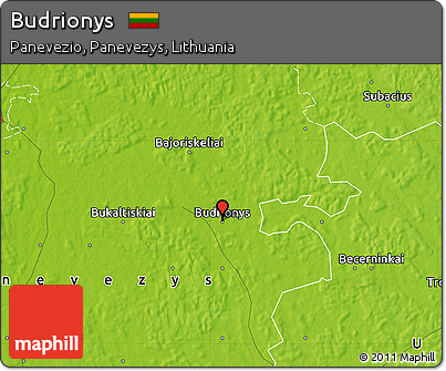Physical Map of Budrionys