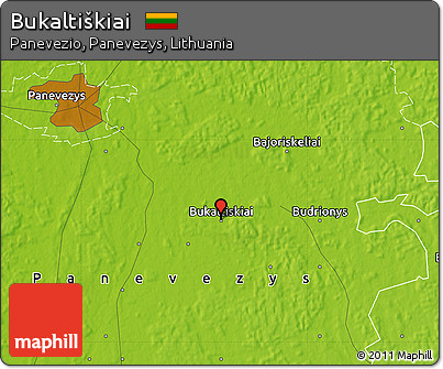 Physical Map of Bukaltiškiai