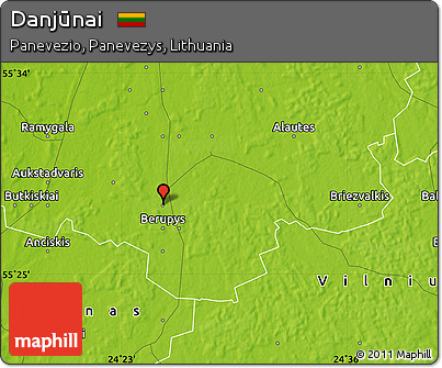 Physical Map of Danjūnai