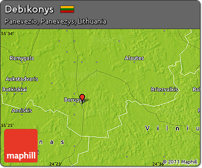 Physical Map of Debikonys