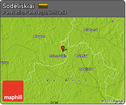 Physical Map of Sodeliškiai