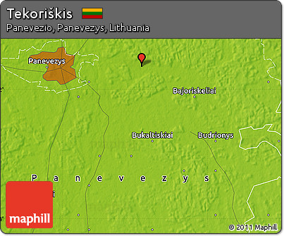 Physical Map of Tekoriškis