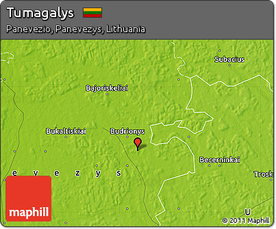 Physical Map of Tumagalys