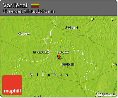 Physical Map of Varilėnai