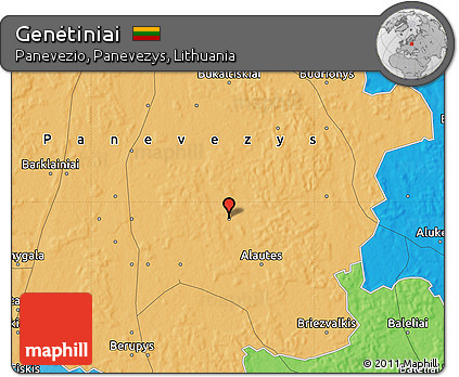 Political Map of Genėtiniai