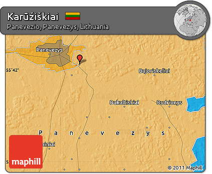 Political Map of Karūžiškiai
