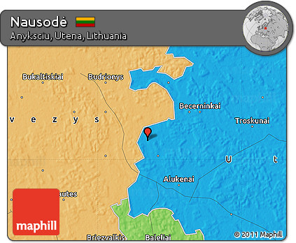 Political Map of Nausodė