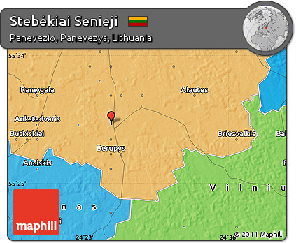 Political Map of Stebėkiai Senieji