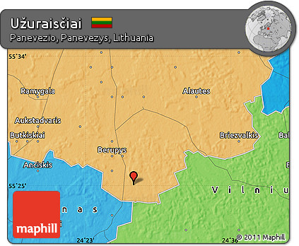 Political Map of Užuraisčiai