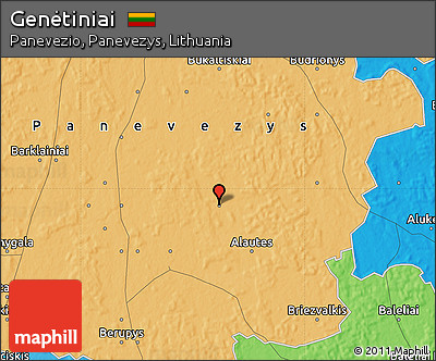 Political Map of Genėtiniai