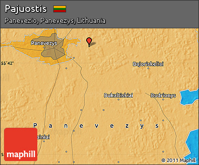 Political Map of Pajuostis
