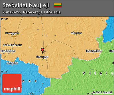 Political Map of Stebėkiai Naujieji