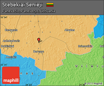 Political Map of Stebėkiai Senieji
