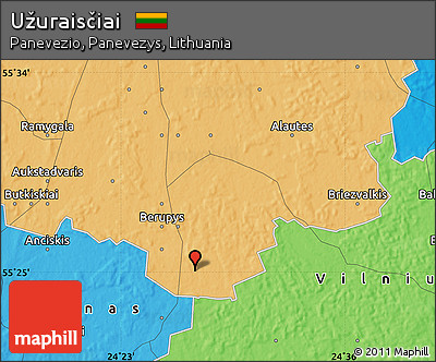 Political Map of Užuraisčiai