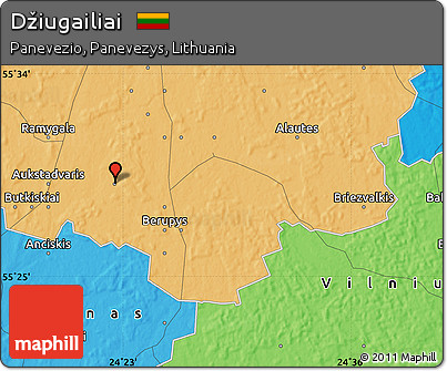 Political Map of Džiugailiai