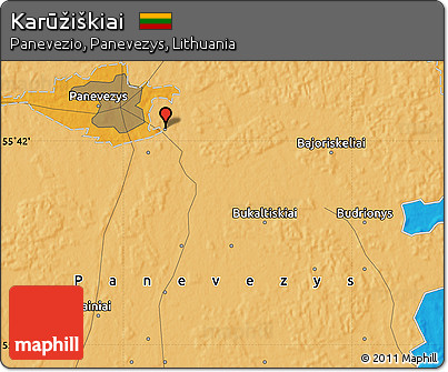 Political Map of Karūžiškiai