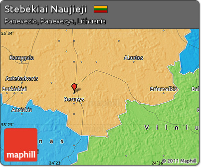 Political Map of Stebėkiai Naujieji