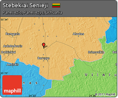Political Map of Stebėkiai Senieji