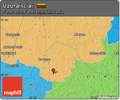 Political Map of Užuraisčiai