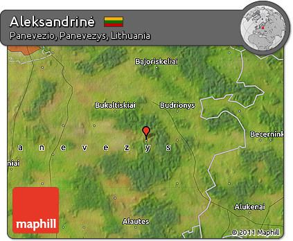 Satellite Map of Aleksandrinė