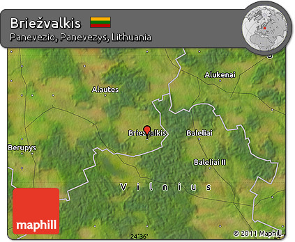 Satellite Map of Briežvalkis