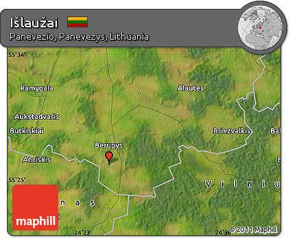 Satellite Map of Išlaužai