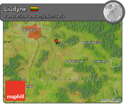 Satellite Map of Liūdynė