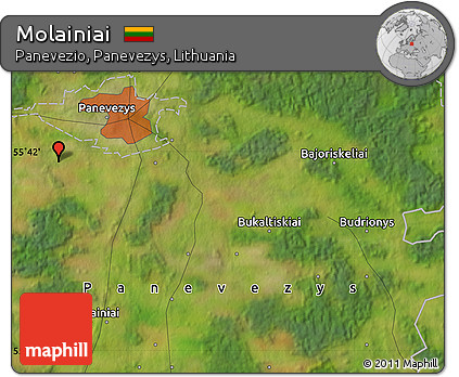 Satellite Map of Molainiai
