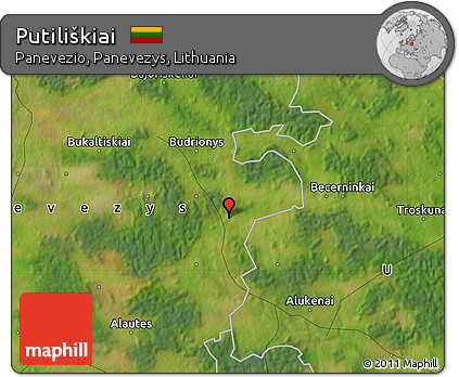 Satellite Map of Putiliškiai