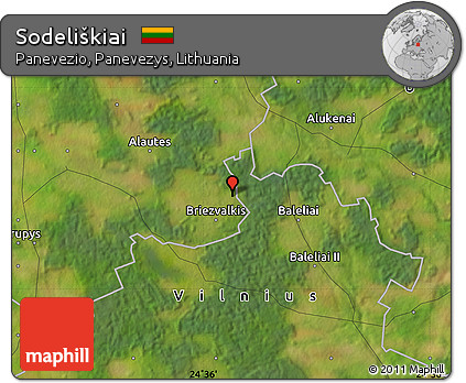 Satellite Map of Sodeliškiai
