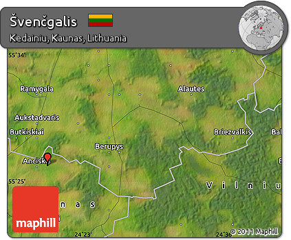 Satellite Map of Švenčgalis