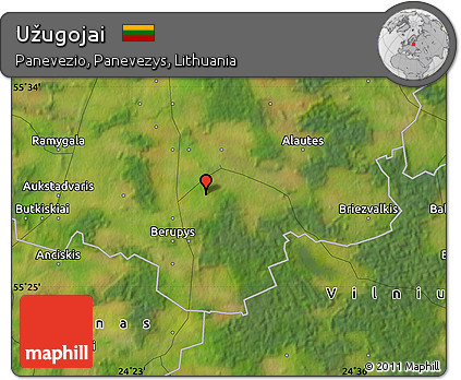 Satellite Map of Užugojai