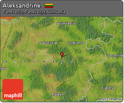 Satellite Map of Aleksandrinė