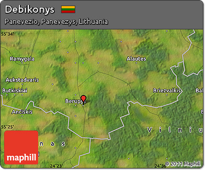 Satellite Map of Debikonys