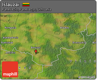 Satellite Map of Išlaužai