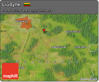 Satellite Map of Liūdynė