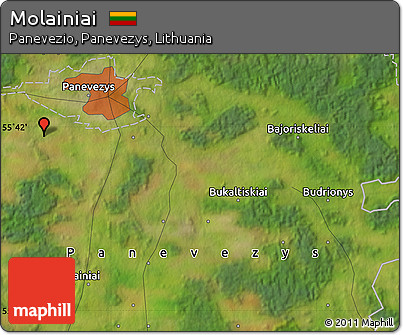 Satellite Map of Molainiai