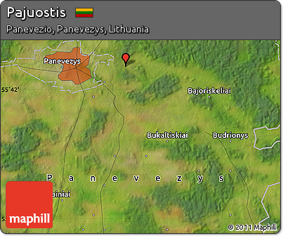 Satellite Map of Pajuostis
