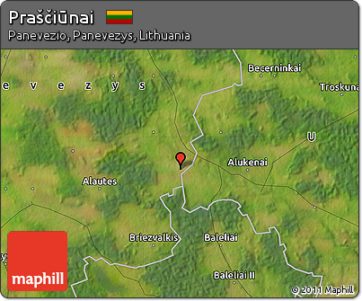 Satellite Map of Praščiūnai