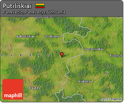 Satellite Map of Putiliškiai