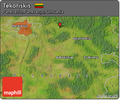 Satellite Map of Tekoriškis