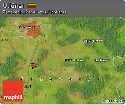 Satellite Map of Uliūnai