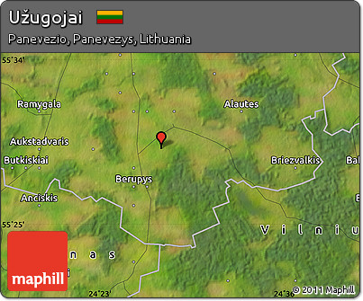 Satellite Map of Užugojai