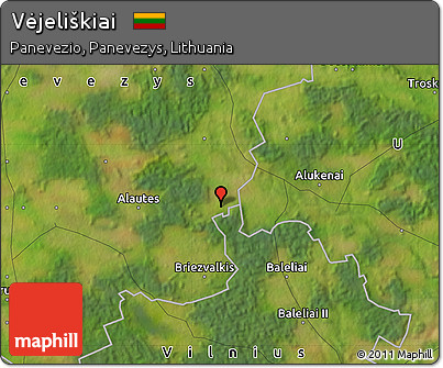 Satellite Map of Vėjeliškiai