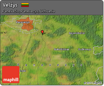 Satellite Map of Velžys